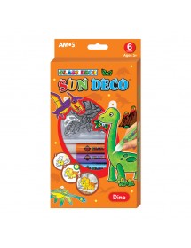AM SD10P6-D: Amos Sun Deco Set - Dinosaurs 6 pcs